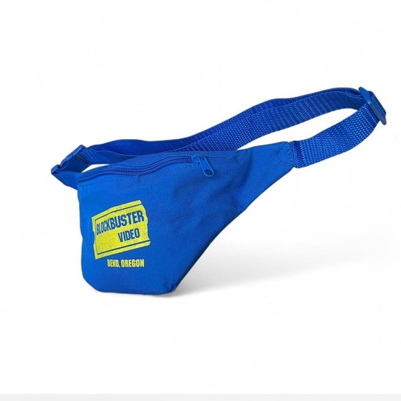 Vintage |Blockbuster| Blue & Yellow Fanny Pack Like New! - Picture 1 of 5